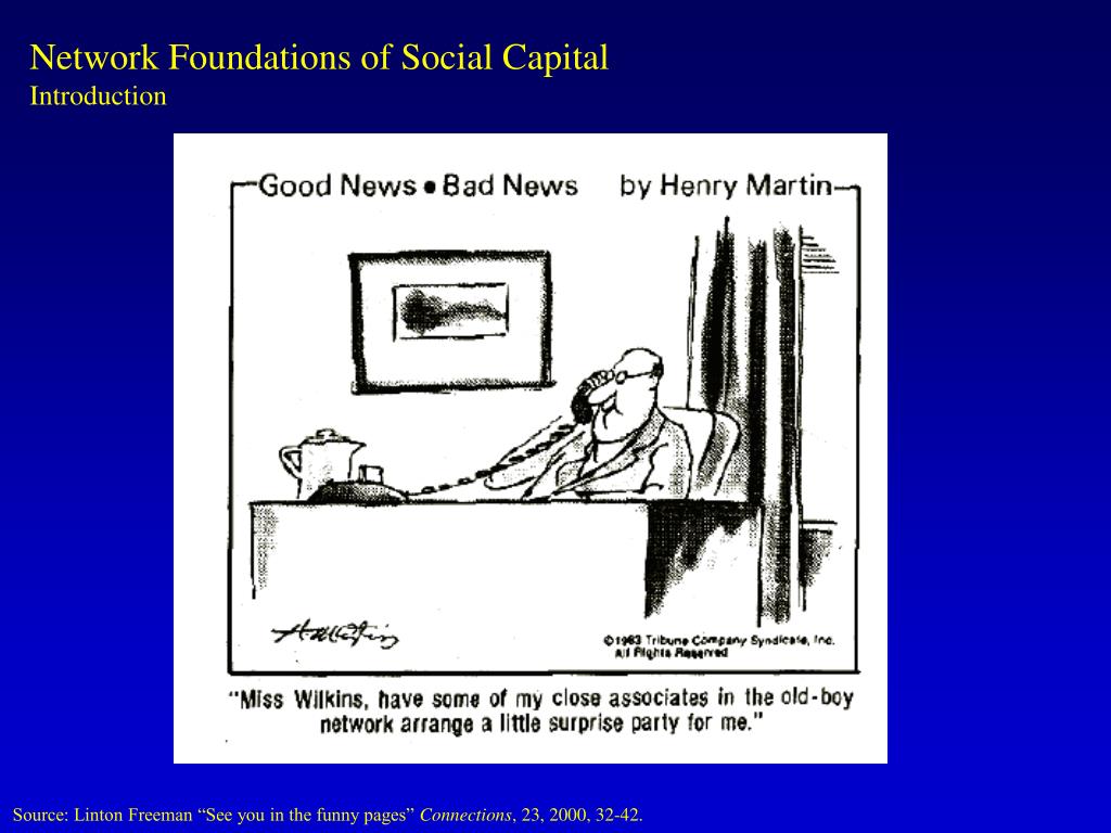 PPT Patterns & Paradox Network Foundations of Social Capital James