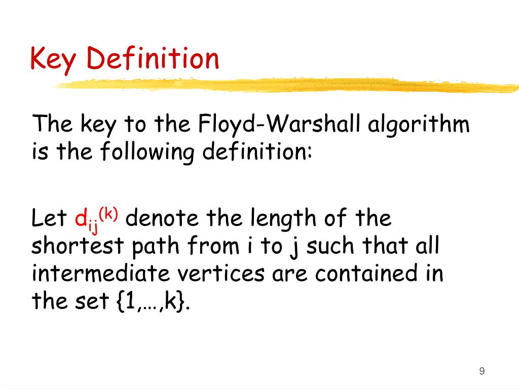 PPT The FloydWarshall Algorithm PowerPoint Presentation, free