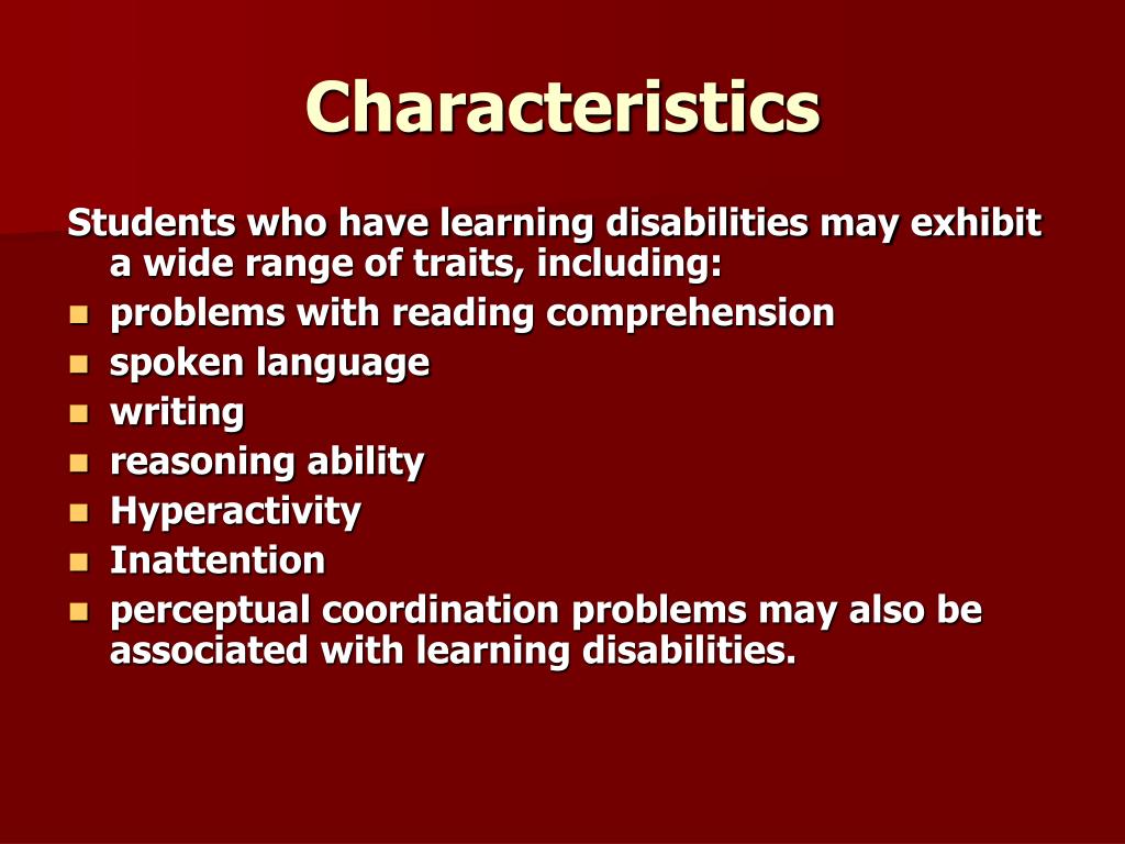 PPT Specific Learning Disabilities PowerPoint Presentation ID67374