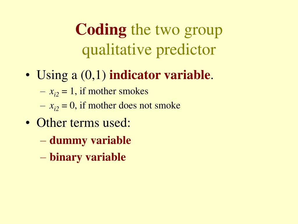 PPT Qualitative predictor variables PowerPoint Presentation, free