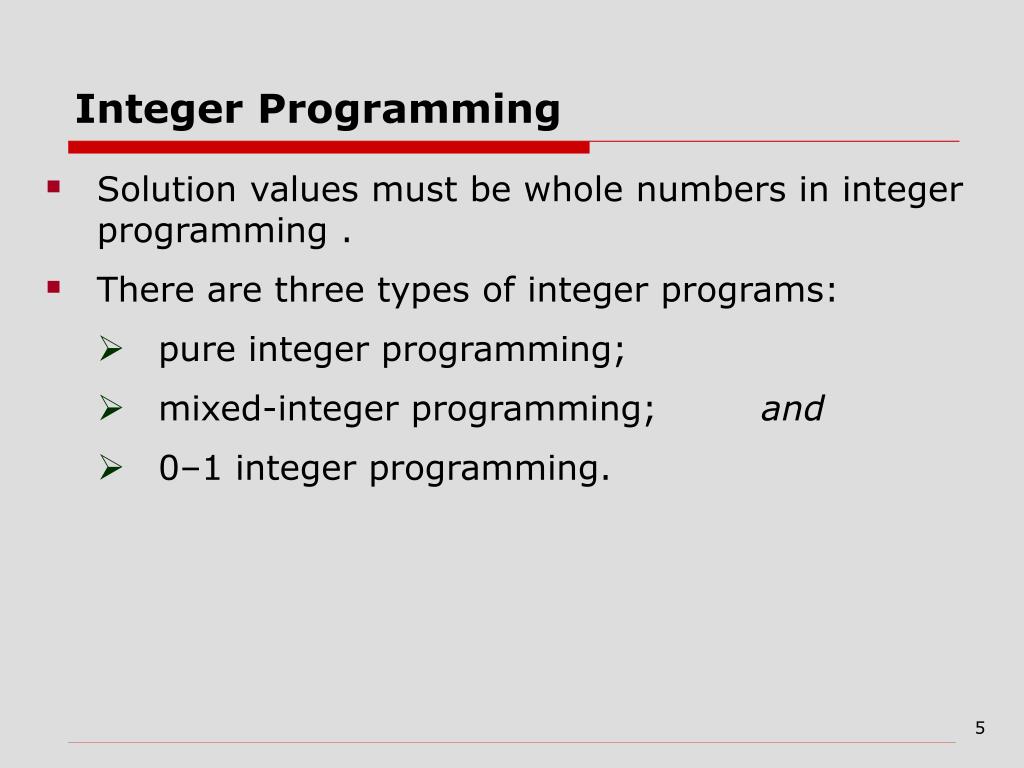 PPT Integer Programming PowerPoint Presentation, free download ID