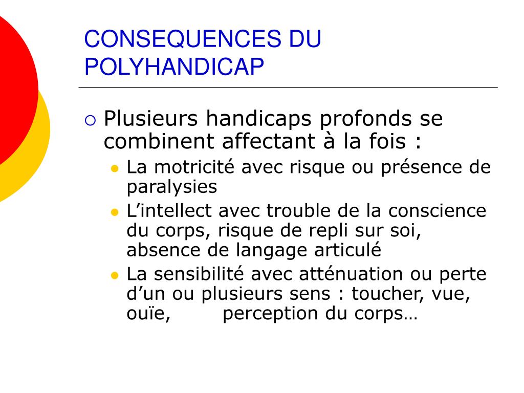 PPT PRISE EN CHARGE DU POLYHANDICAP PowerPoint Presentation ID677874