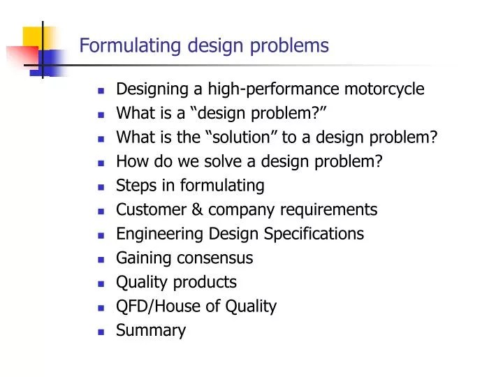 PPT Formulating design problems PowerPoint Presentation, free