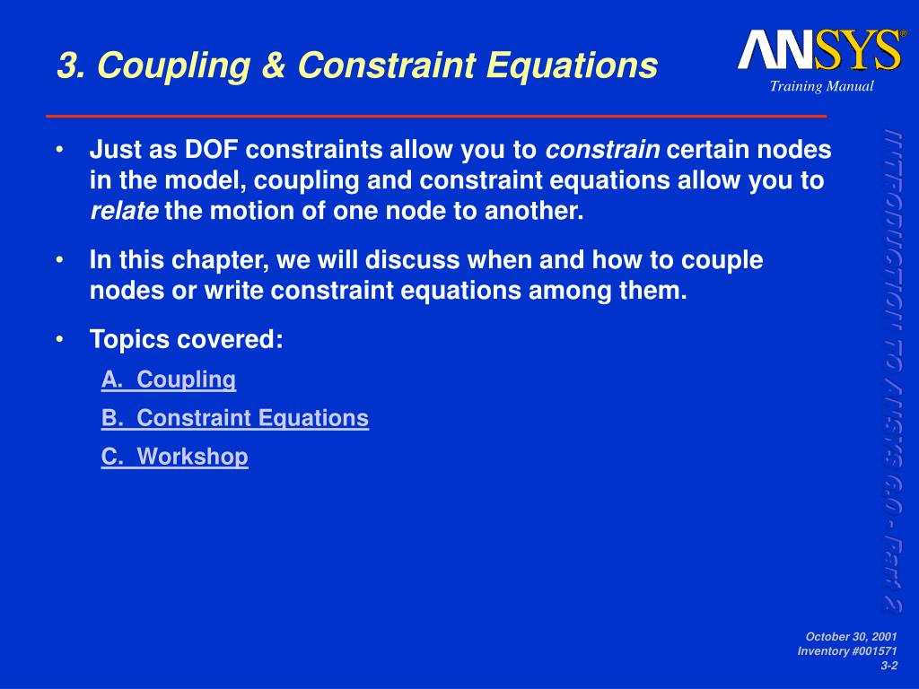 PPT Coupling and Constraint Equations PowerPoint Presentation, free