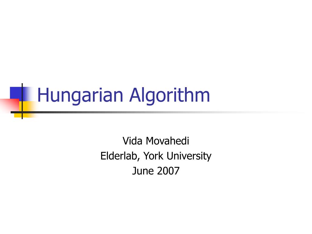 PPT Hungarian Algorithm PowerPoint Presentation, free download ID679050