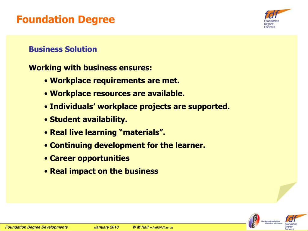 PPT Foundation Degree PowerPoint Presentation, free download ID680129
