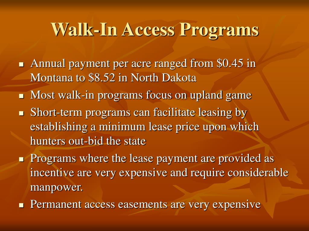 PPT A Private Land Access Program for Illinois PowerPoint