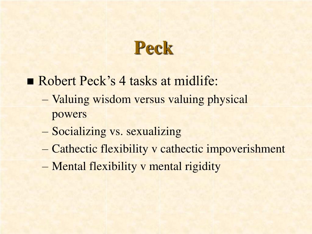 PPT MIDDLE ADULTHOOD Emotional and social development PowerPoint