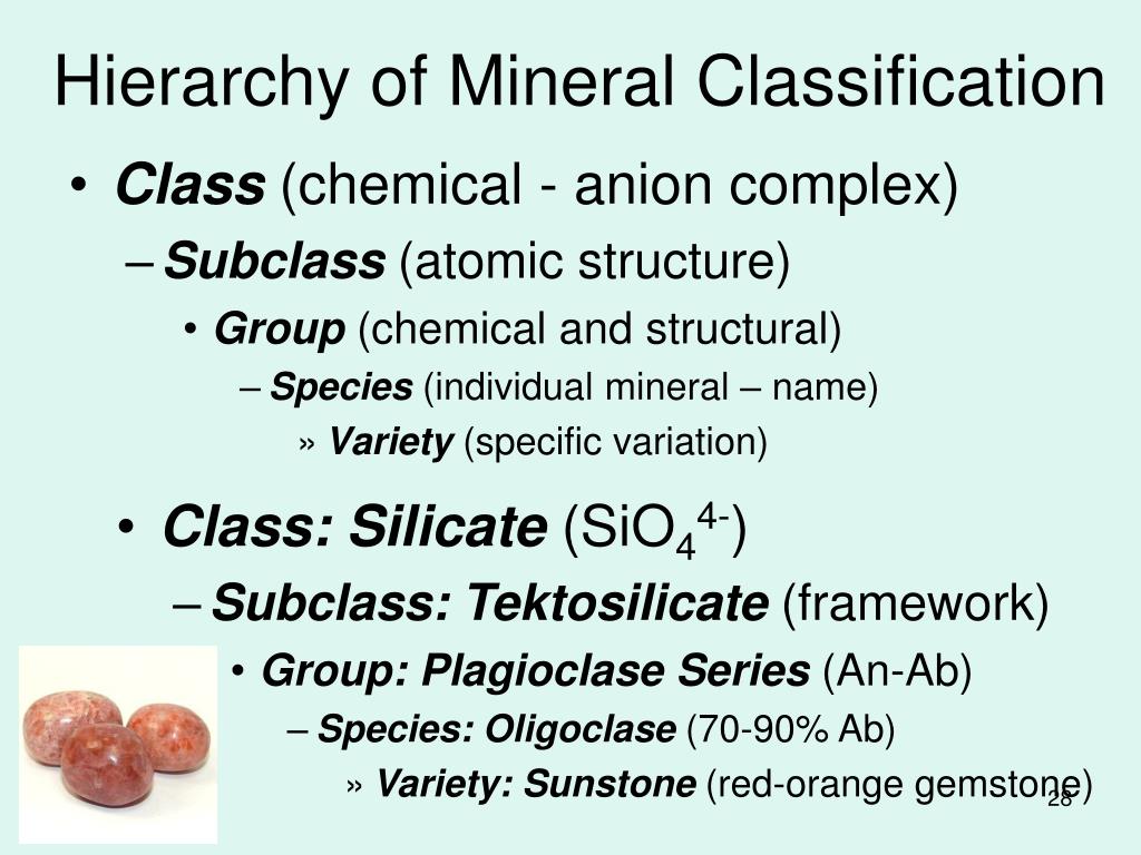 PPT Mineral/Crystal Chemistry and Classification of Minerals