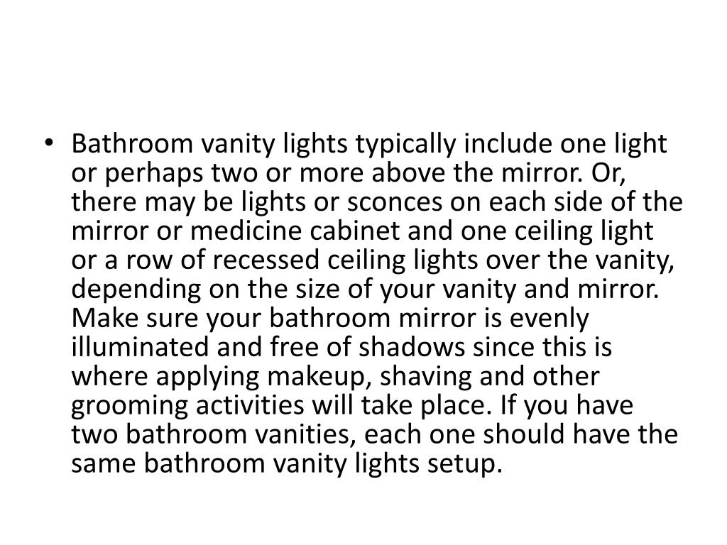 PPT Bathroom Vanity Lights PowerPoint Presentation, free download