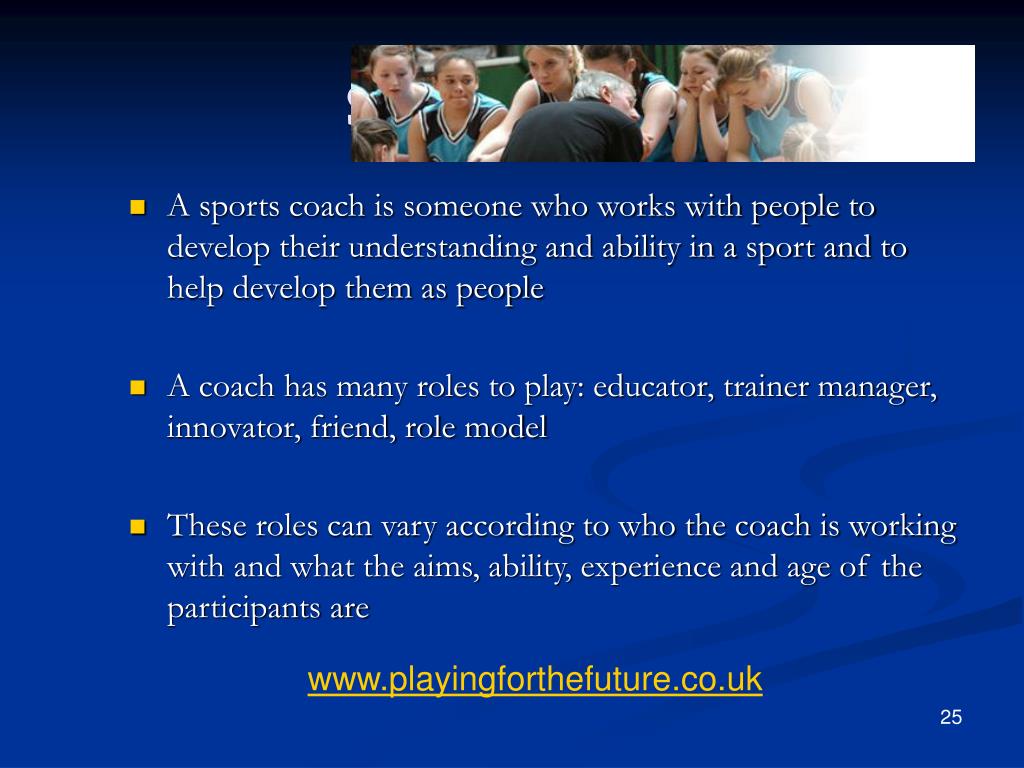 PPT The Roles of a Sports Coach PowerPoint Presentation, free