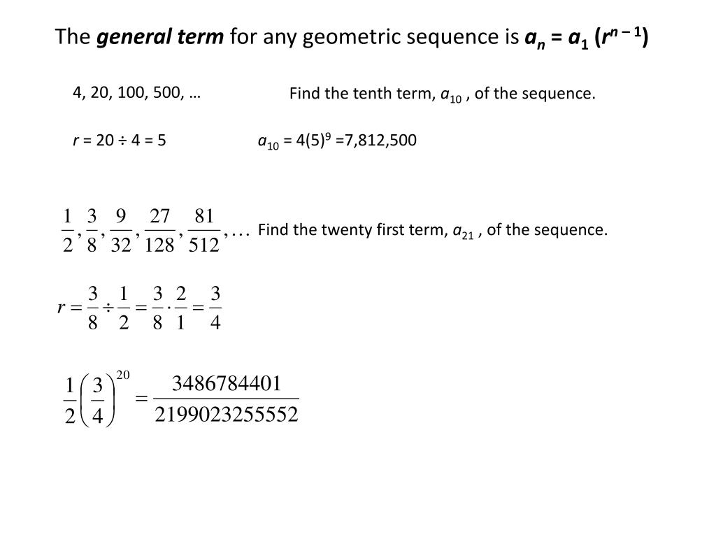 PPT 5.7 Arithmetic and Geometric Sequences PowerPoint Presentation