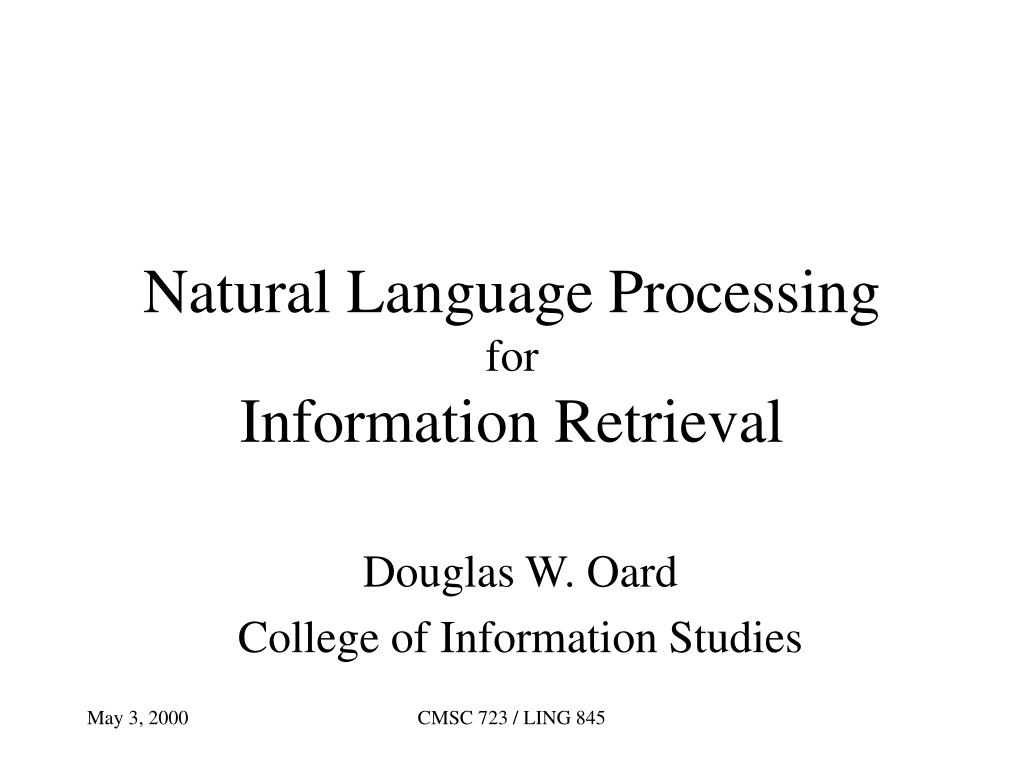 PPT Natural Language Processing for Information Retrieval PowerPoint