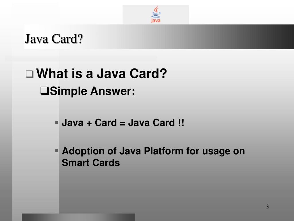 PPT Java Card Technology PowerPoint Presentation, free download ID