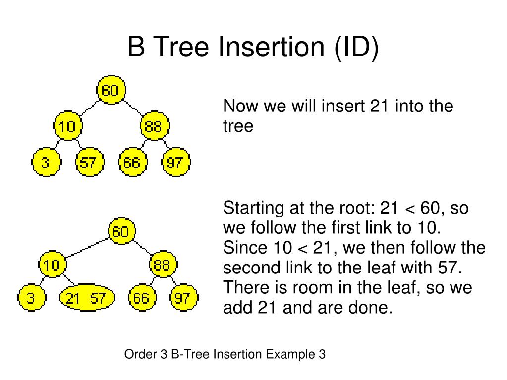 PPT B Tree Insertion (ID) ‏ PowerPoint Presentation, free download