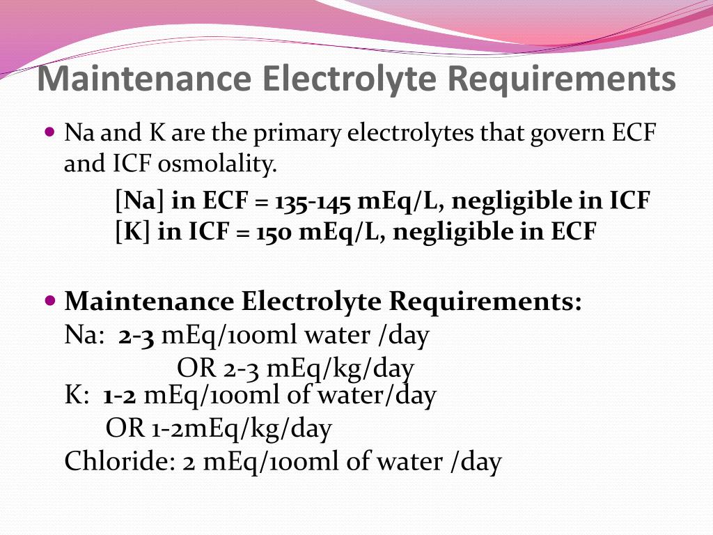 PPT Fluids and Electrolytes in Pediatrics PowerPoint Presentation