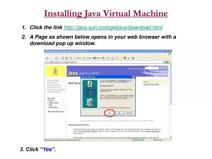 PPT Installing Java Virtual Machine PowerPoint Presentation, free
