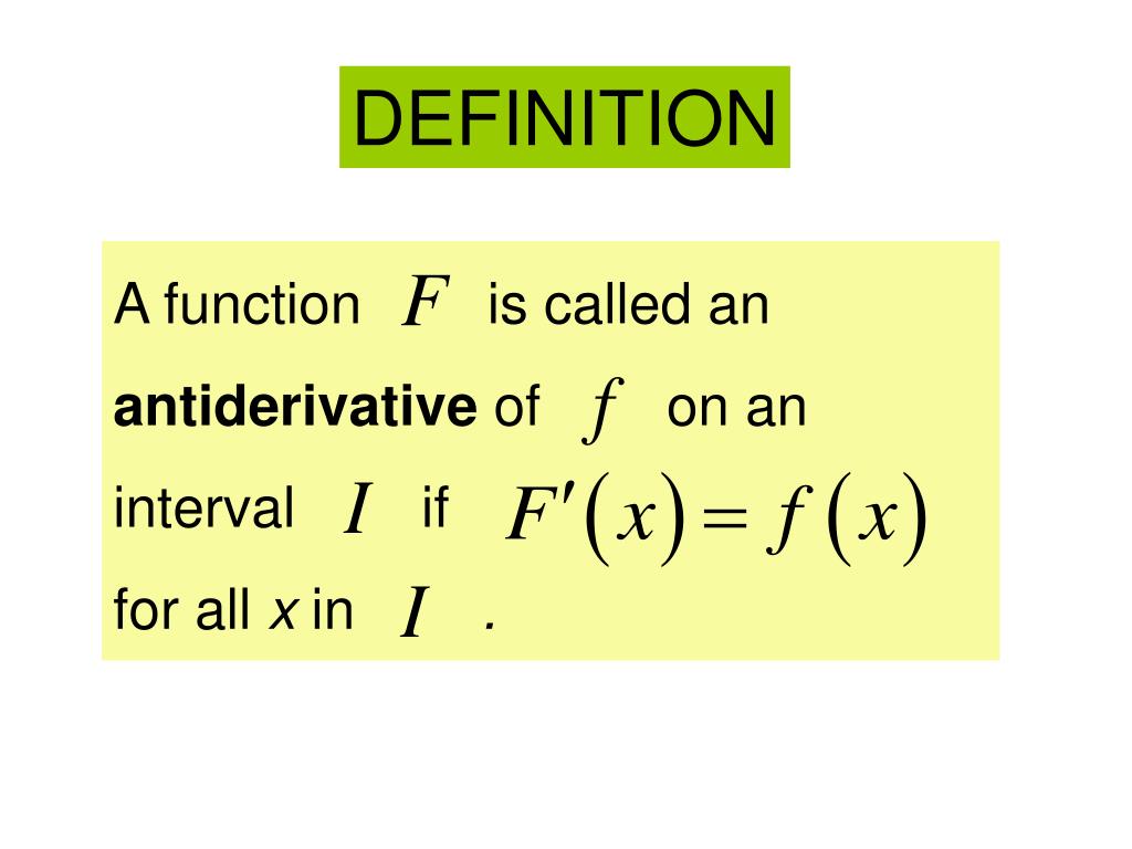 PPT Antiderivatives PowerPoint Presentation, free download ID690545