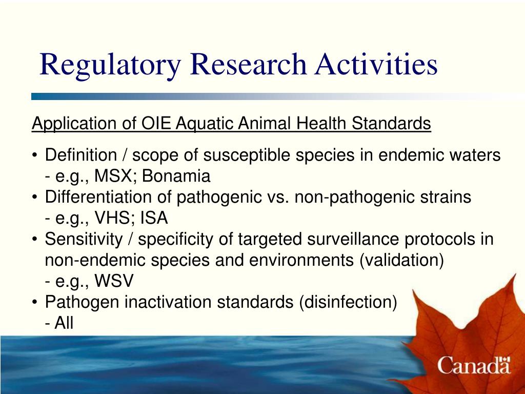 PPT Canada’s Aquatic Animal Health Program PowerPoint Presentation