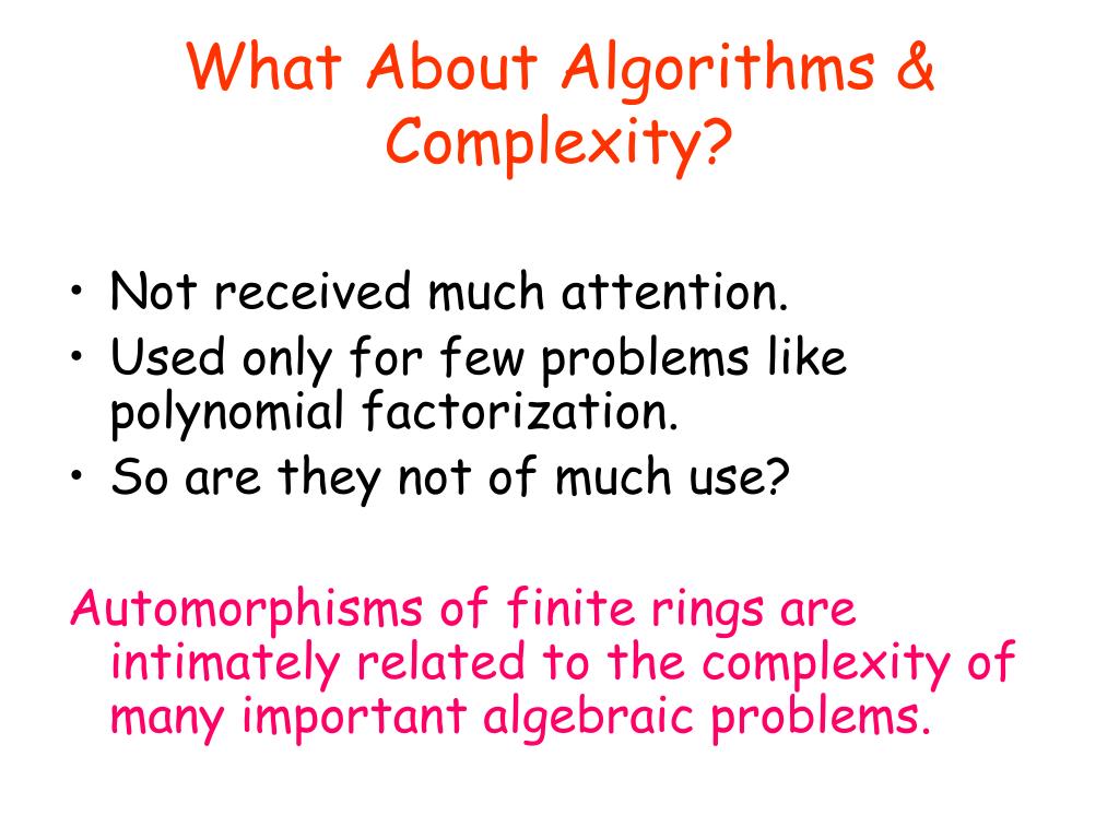 PPT Automorphisms of Finite Rings and Applications to Complexity of