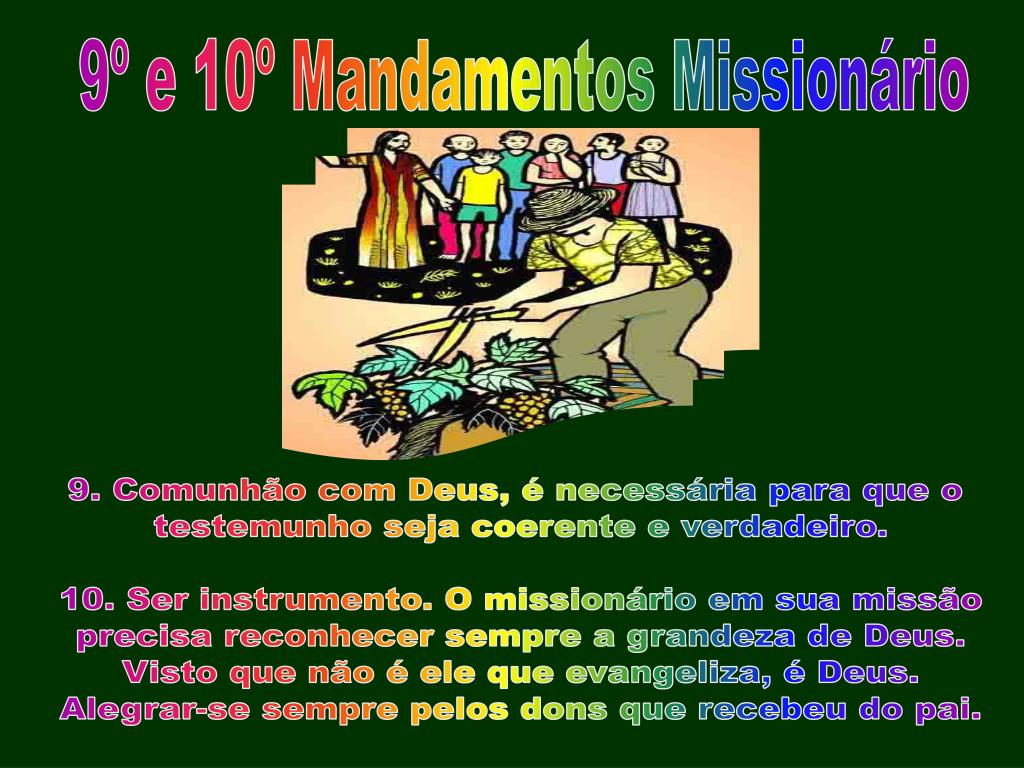 PPT OS DEZ MANDAMENTOS DO MISSIONÁRIO PowerPoint Presentation, free