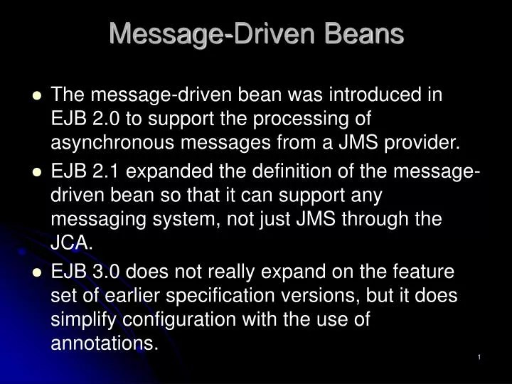 PPT MessageDriven Beans PowerPoint Presentation, free download ID