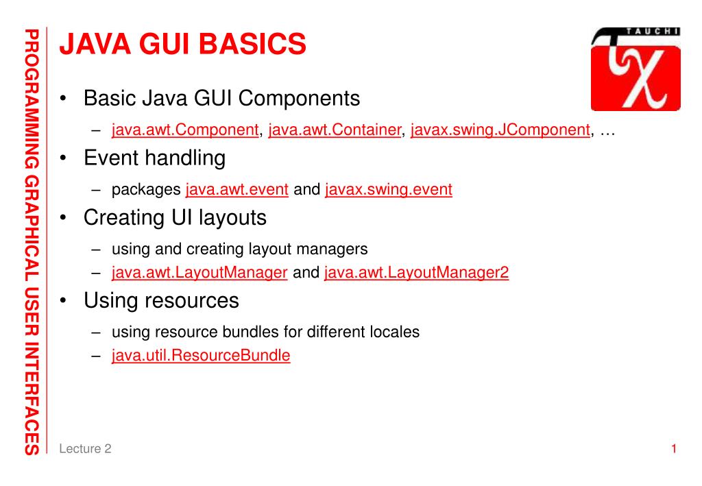 PPT JAVA GUI BASICS PowerPoint Presentation, free download ID695252