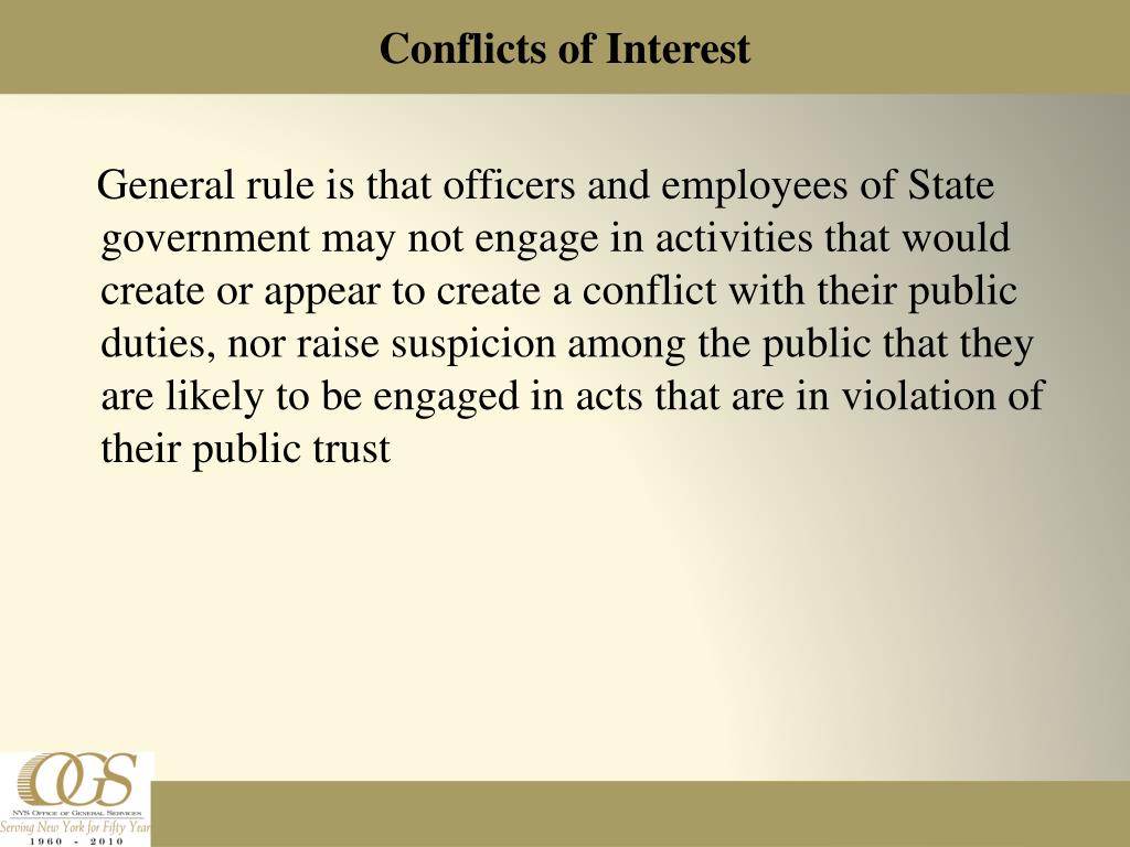 PPT Changes to Public Officers Law Gifts Conflicts of Interest PowerPoint Presentation ID69615