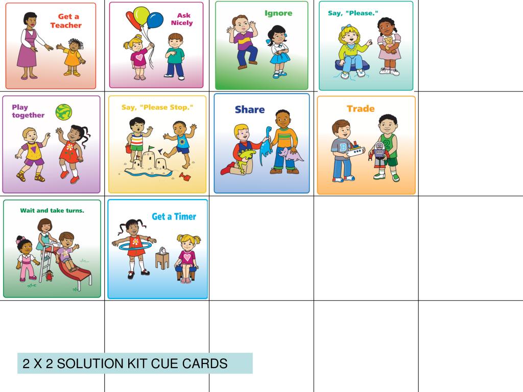 PPT 2 X 2 SOLUTION KIT CUE CARDS PowerPoint Presentation ID697891