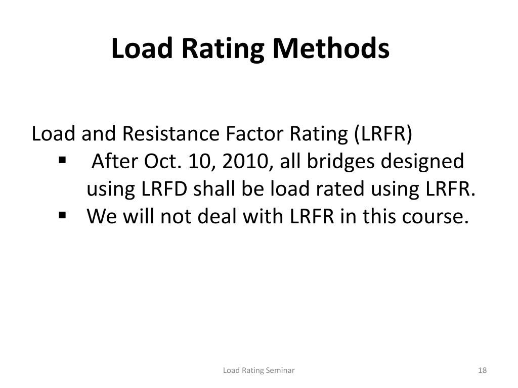 PPT LOAD RATING TRAINING Hand Calculations Tim Keller, PE Amjad