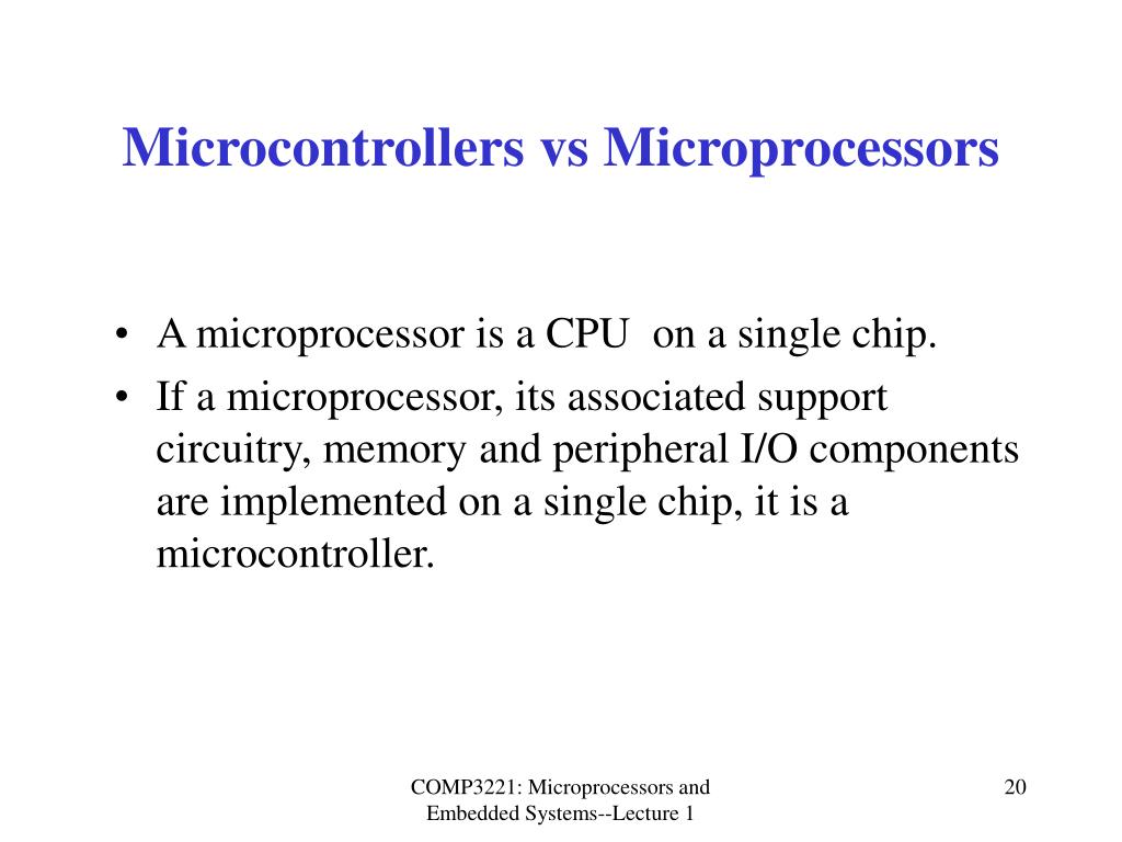 PPT COMP3221 Microprocessors and Embedded Systems PowerPoint