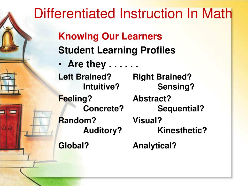 PPT Differentiated Instruction In Math PowerPoint Presentation, free download ID698934