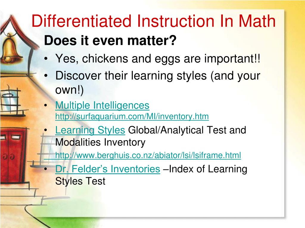 PPT Differentiated Instruction In Math PowerPoint Presentation ID698934
