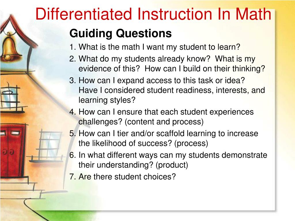 PPT Differentiated Instruction In Math PowerPoint Presentation, free
