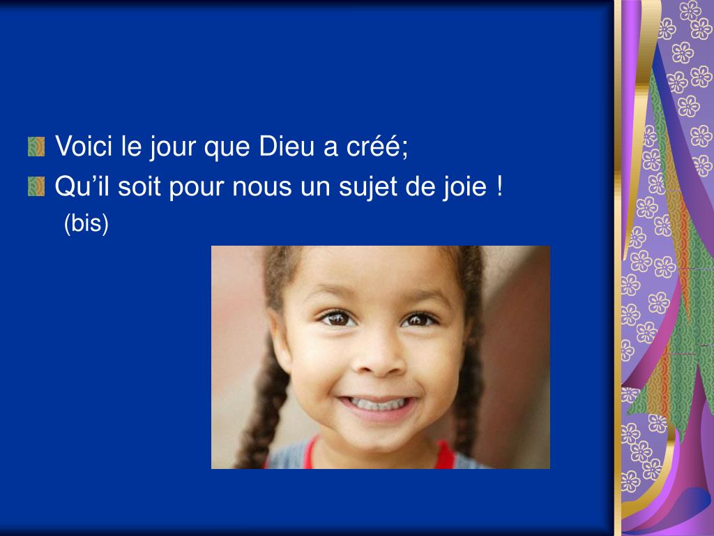 PPT VOICI LE JOUR QUE DIEU A CR ÉÉ PowerPoint Presentation, free