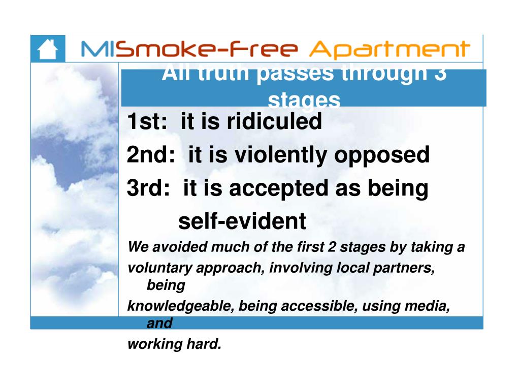 PPT Making SmokeFree MultiUnit Dwellings the Norm in Michigan Smoke