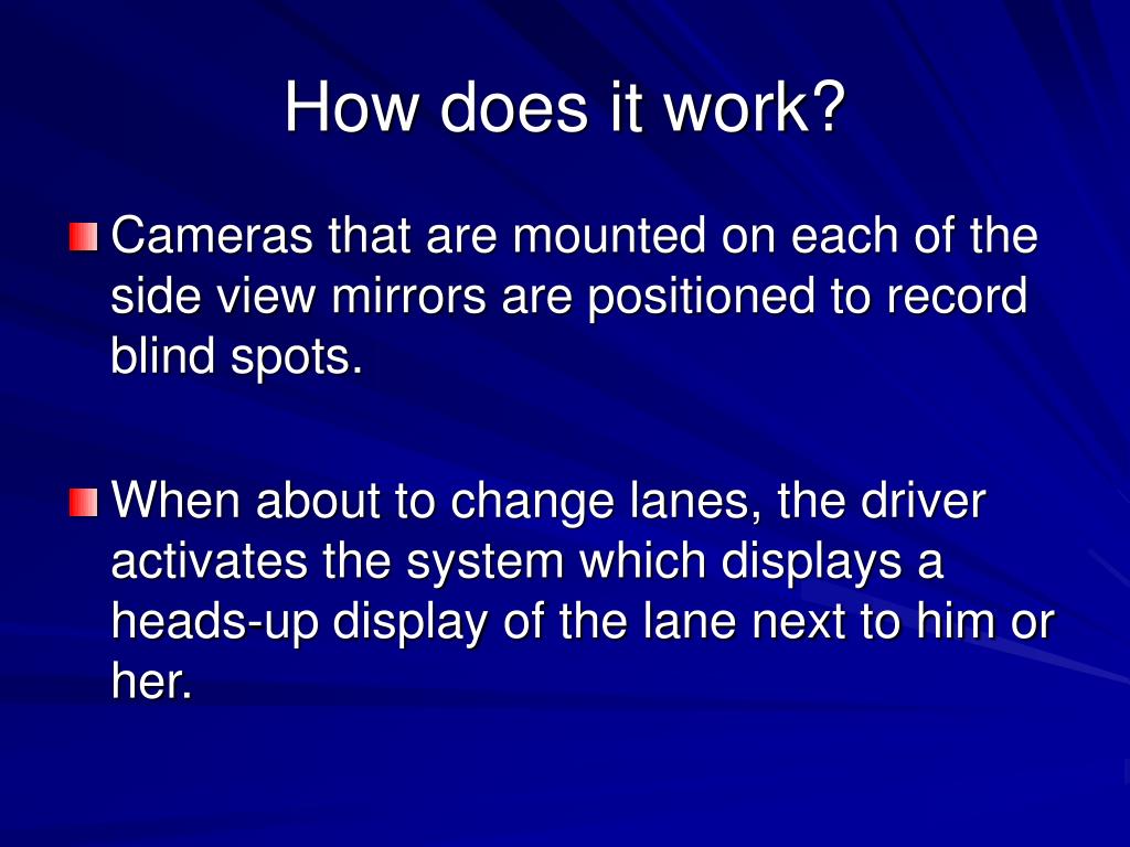 PPT - Blind Spot Illumination PowerPoint Presentation, free download