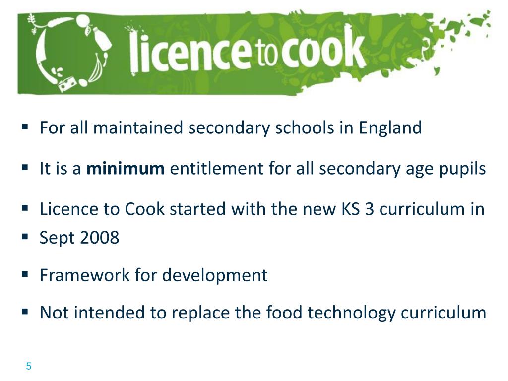 PPT Licence to Cook Teach Food Technology PowerPoint Presentation