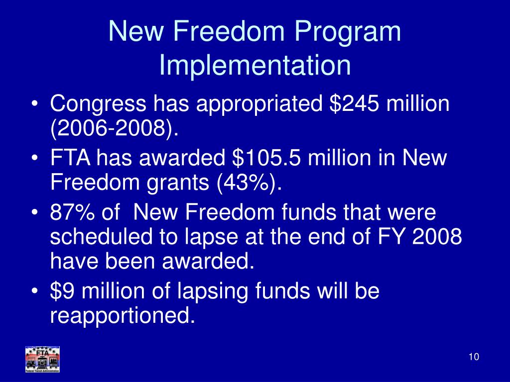 PPT JARC New Freedom 5310 PowerPoint Presentation, free download ID