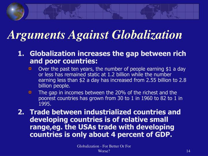 PPT Globalization For Better Or For Worse? PowerPoint Presentation