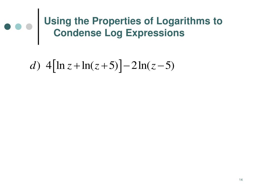PPT 6.5 Properties of Logarithms PowerPoint Presentation, free