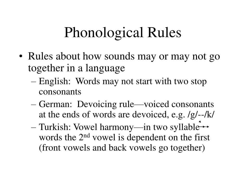PPT Phonological Rules PowerPoint Presentation, free download ID705433