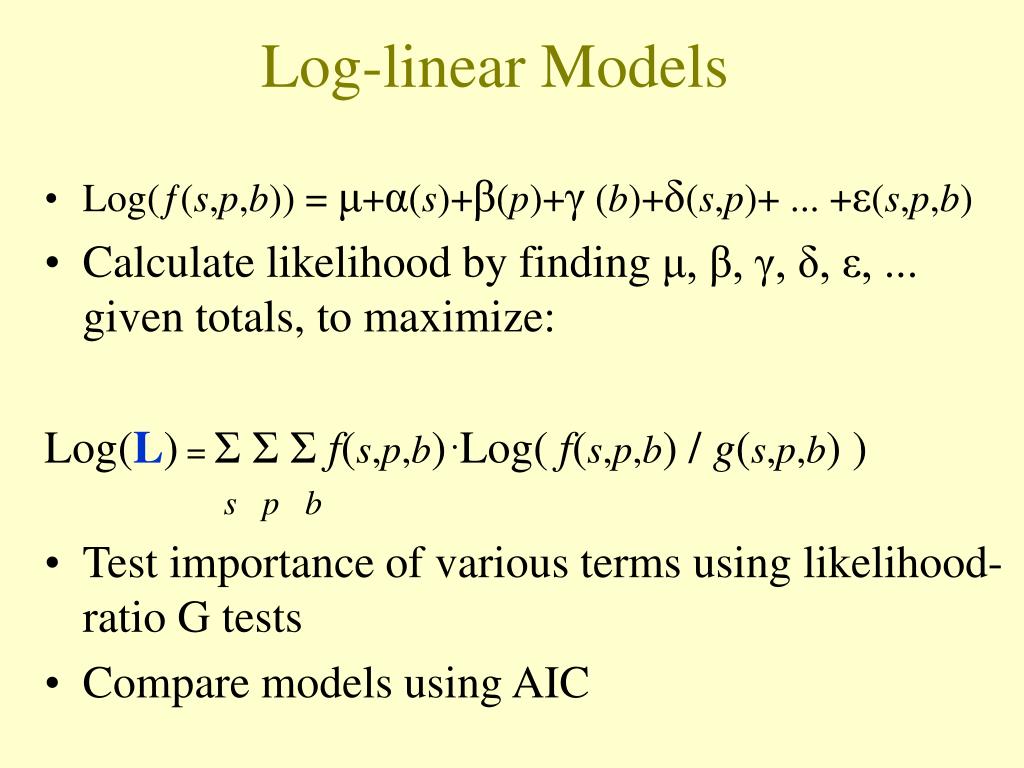 PPT Contingency Tables and LogLinear Models PowerPoint Presentation