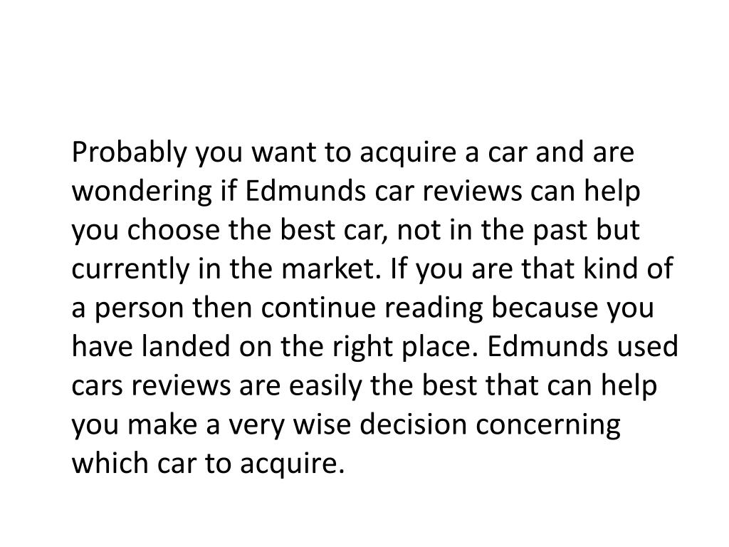 PPT Edmunds Car Reviews PowerPoint Presentation, free download ID