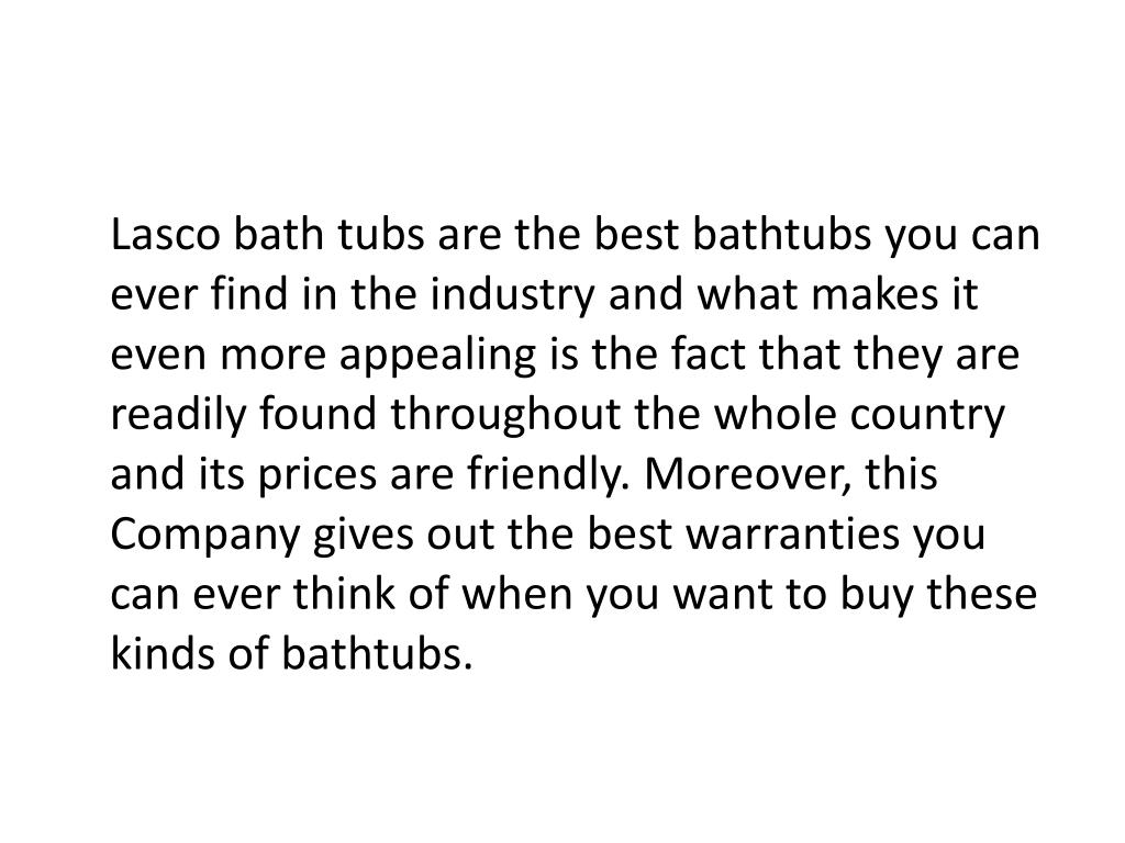 PPT Lasco Bathtubs PowerPoint Presentation, free download ID707642