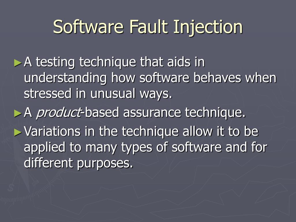 PPT Software Faults and Fault Injection Models PowerPoint