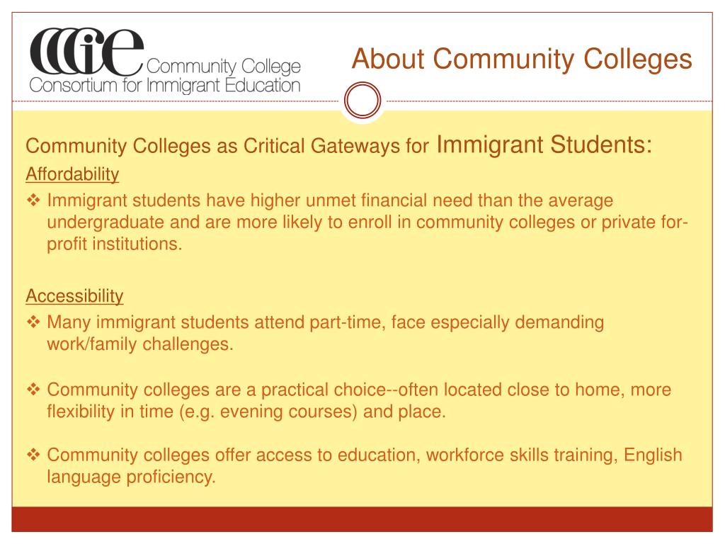 PPT Supporting Immigrant Students Community College Pathways to