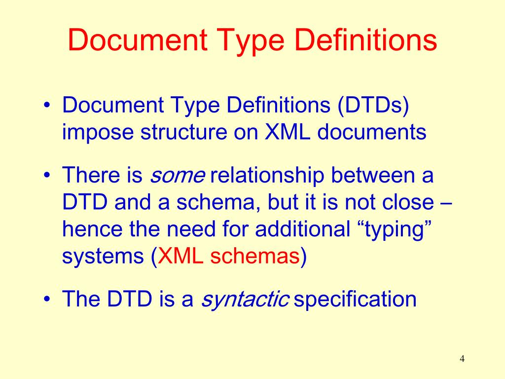 PPT DTD (Document Type Definition) PowerPoint Presentation, free