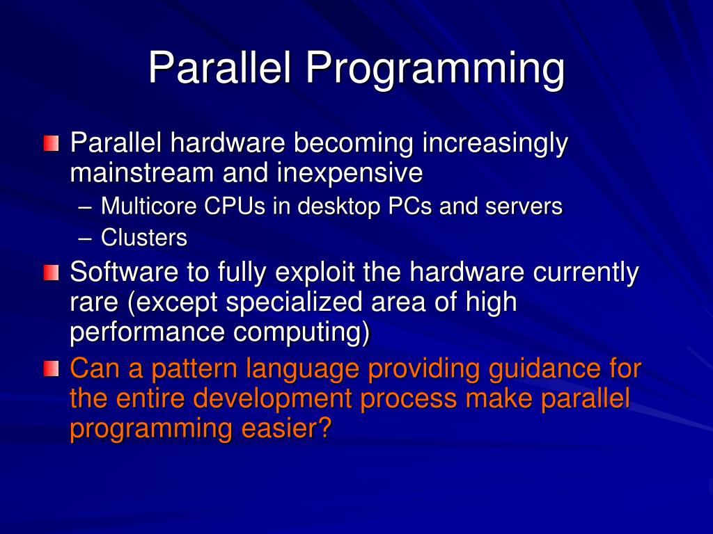 PPT A Pattern Language for Parallel Programming PowerPoint