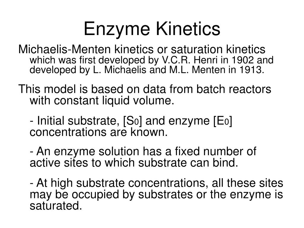 PPT Enzyme Study the rate of enzyme catalyzed reactions
